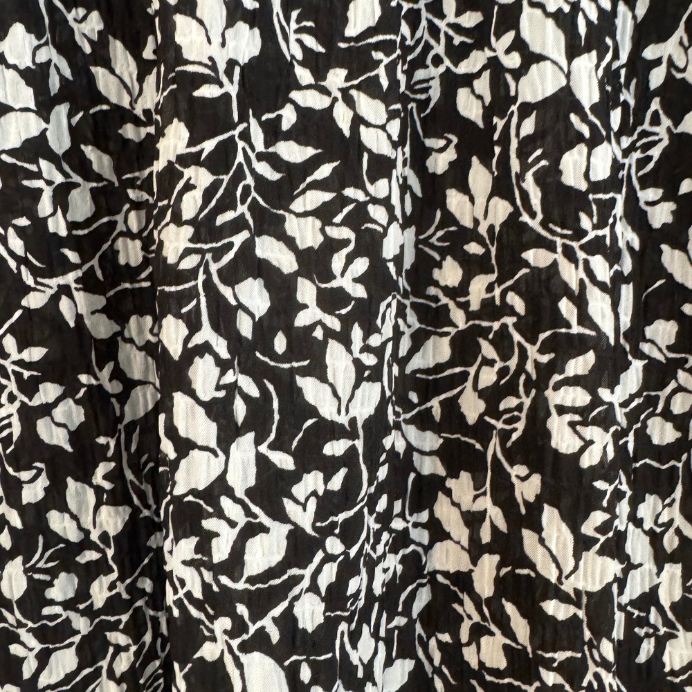 loft black white blouse size med